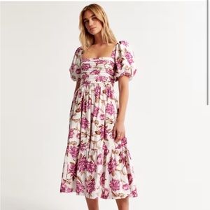 Abercrombie Emerson poplin midi dress - Size L